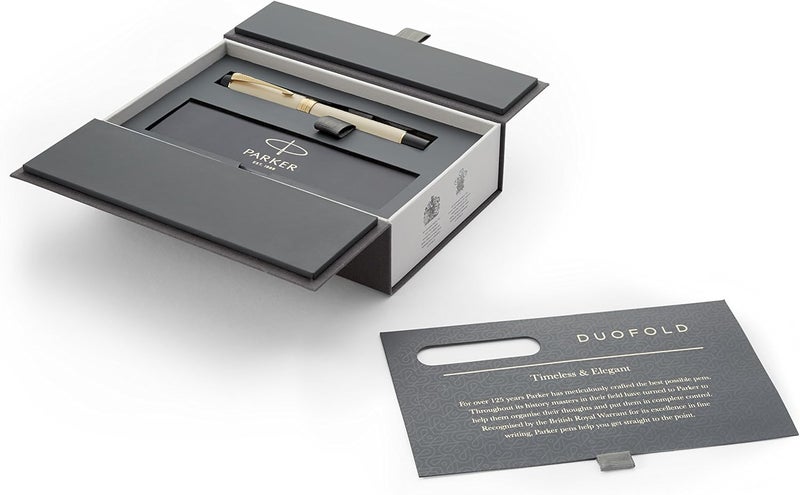 Parker Duofold International Rollerball Pen - Ivorine with Gold-Plated Trims - Image 2